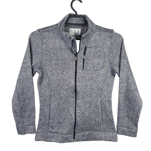 Marc New York Jackets & Blazers - Womens Marc New York Andrew Marc Gray Full Zip Jacket Polyester Chest Pocket S